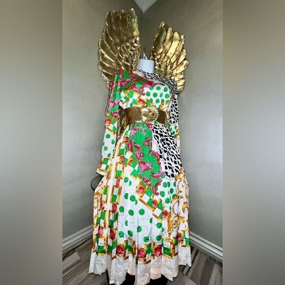 Stunning Don Elliot Vintage 80s Dress Baroque Design - Picture 2 of 16